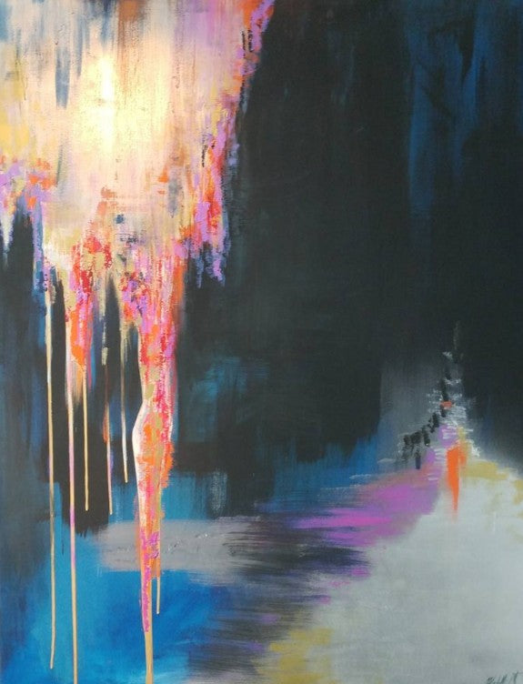 Walking into the Dark Painting