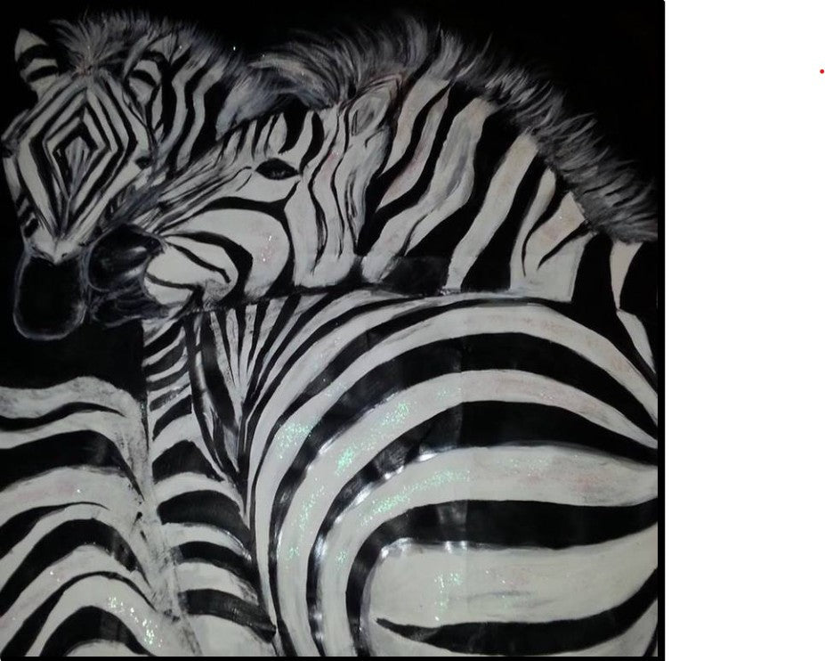 Zebra in Love Print
